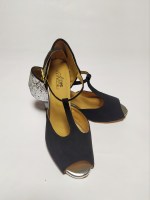 Černo-stříbrné flitrované